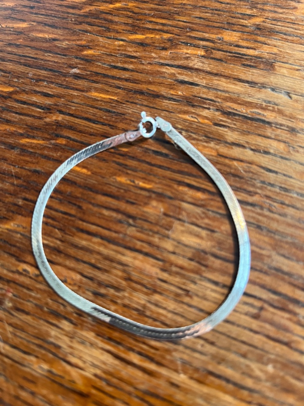Sterling Silver Herringbone Bracelet - Silver Women's Jewelry 7”